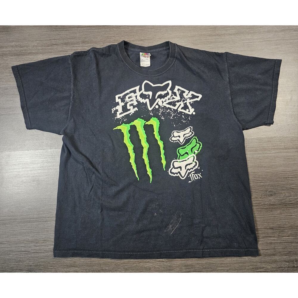 Fox Racing X Monster Energy T Shirt Men’s XL Ricky Carmichael Vtg Y2K 2000s
